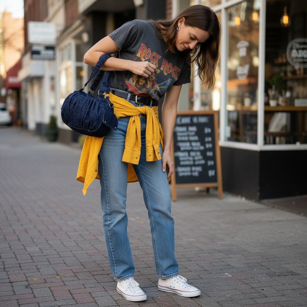 ZARA Denim Top Handle Satchel | Y2K Silver Hardware Bag